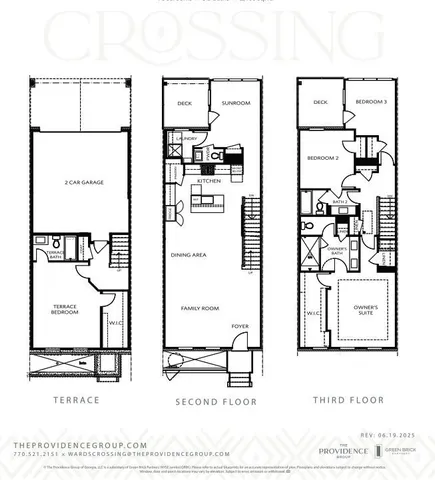 front view of a brick house with a yard