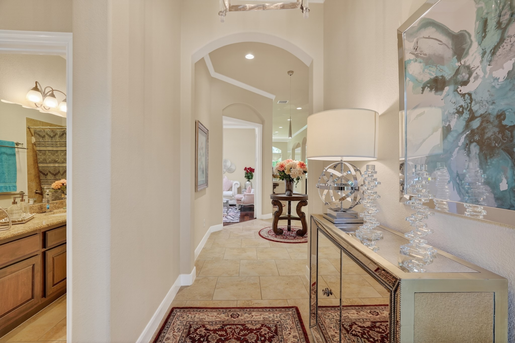 55 South Victoriana Circle Spring, TX 77389 - Photo 6 of 40 a bathroom with a sink and a mirror
