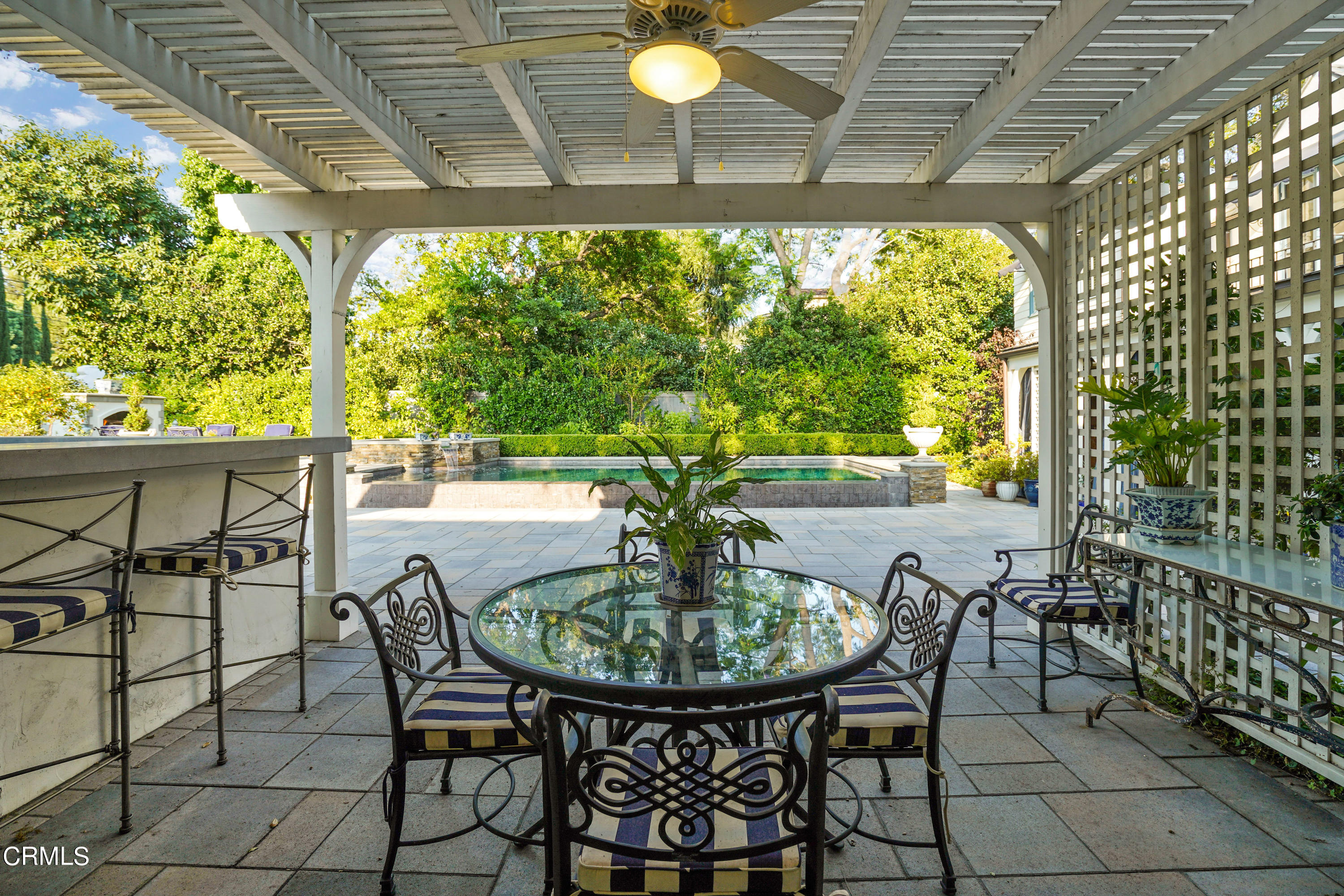 512 Arroyo Square South Pasadena, CA 91030 - Photo 23 of 55 a view of a patio with table and chairs and potted plants