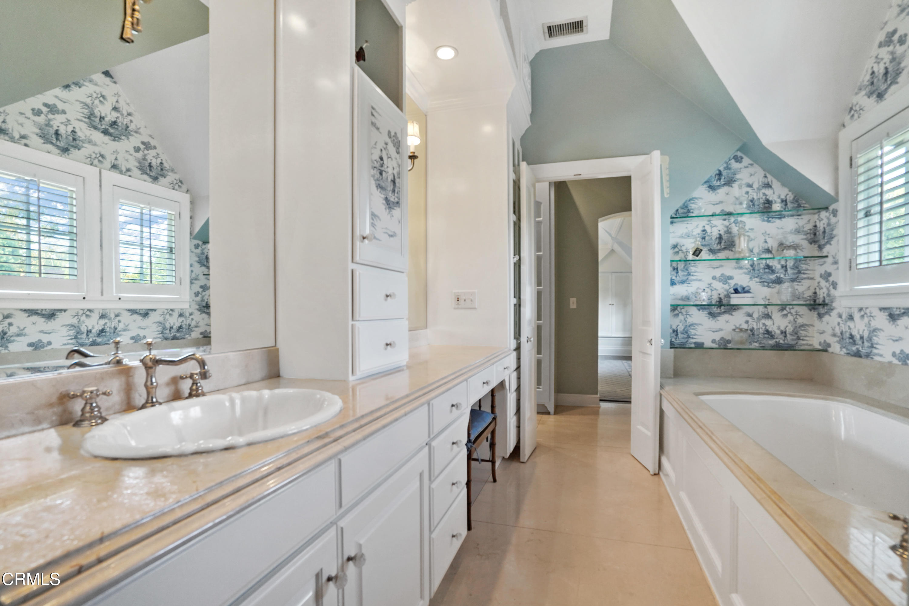 512 Arroyo Square South Pasadena, CA 91030 - Photo 31 of 55 a spacious bathroom with a granite countertop sink mirror and a bath tub