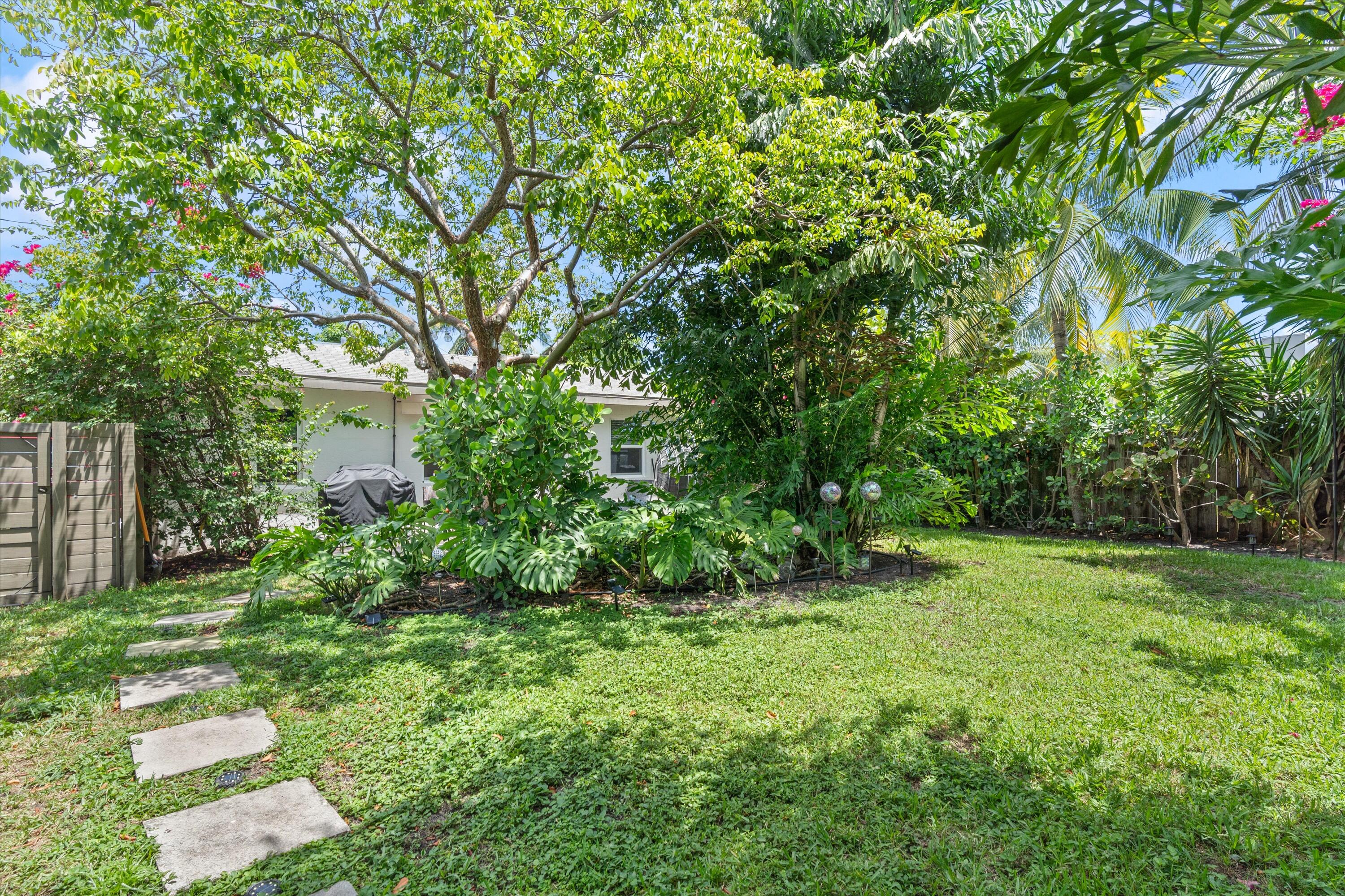 321 South Swinton Avenue Delray Beach, FL 33444 - Photo 6 of 30 a view of a backyard with plants and large trees