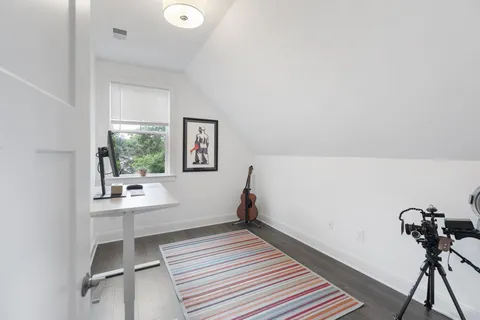 a room with a couch and a table