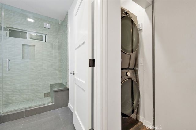 a bathroom with a mirror