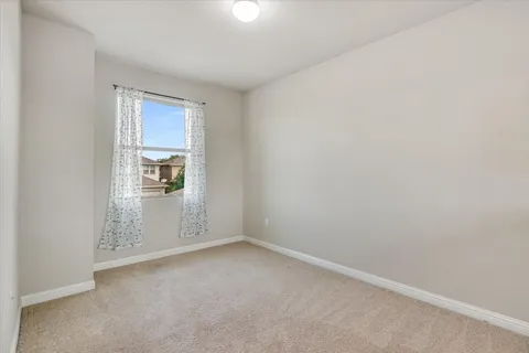 an empty room with closet