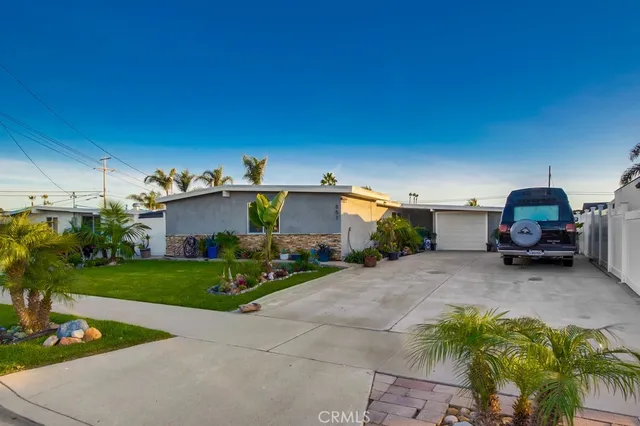 a view of a house with a patio