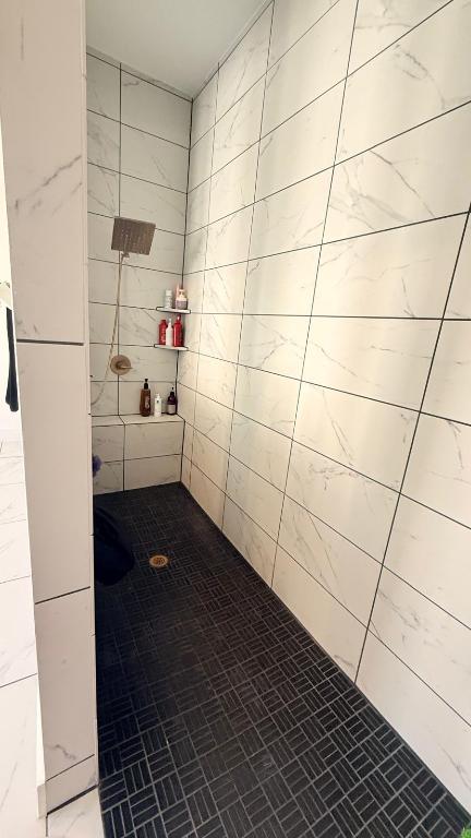 20721 Dustin Lane Pflugerville, TX 78660 - Photo 23 of 27 Full bath with a tile shower and tile walls