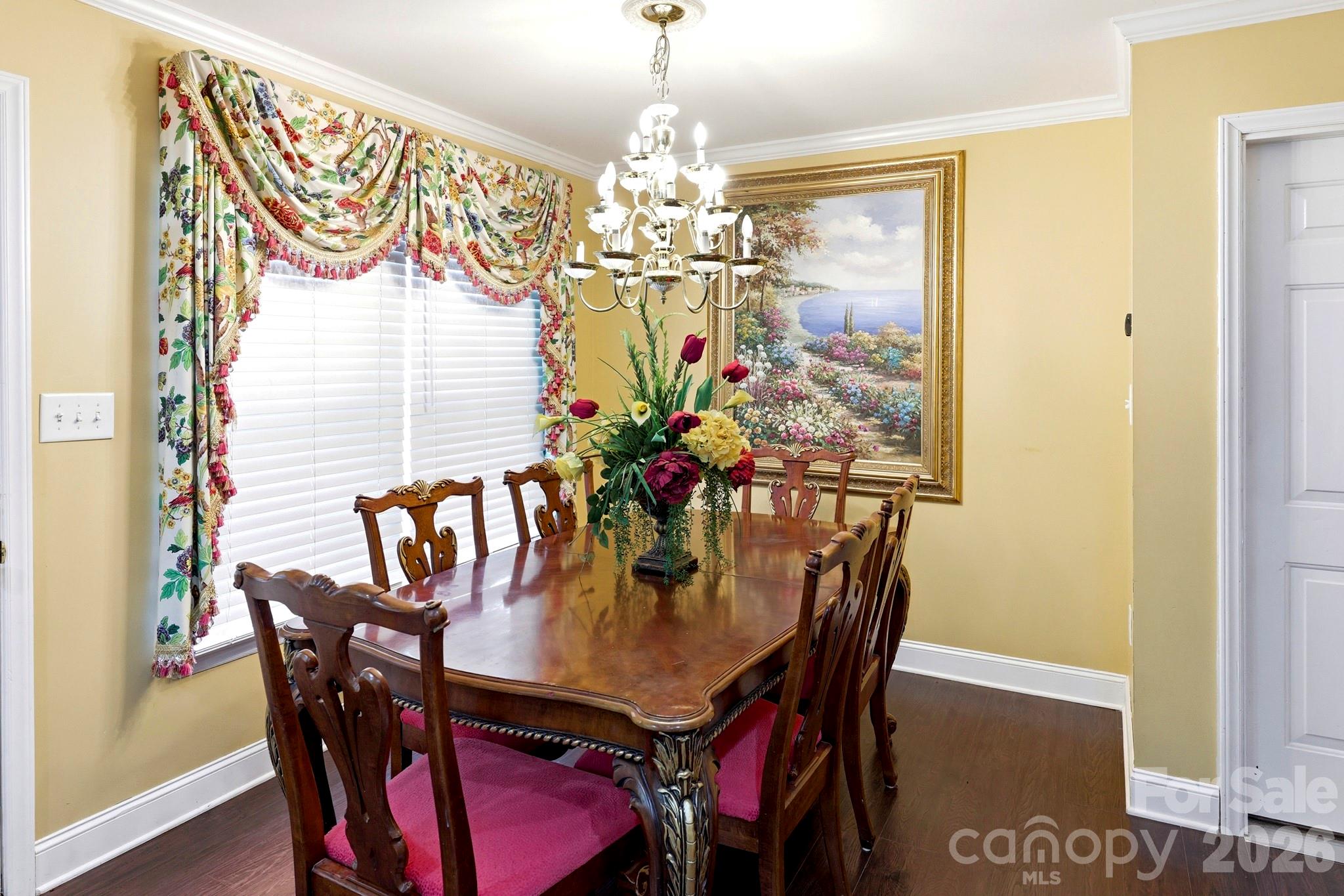 327 Sherry Street Rutherfordton, NC 28139 - Photo 5 of 22 a view of a dining room with furniture and chandelier