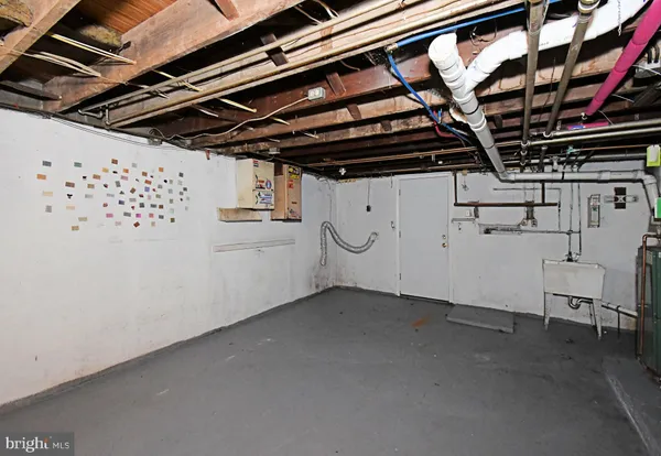 a view of a room with racks