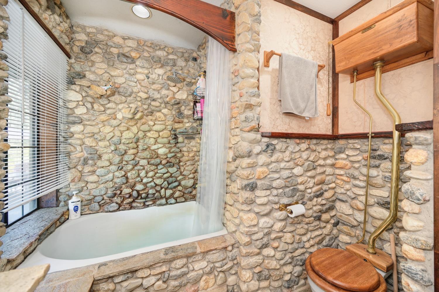 15310 Tyler Foote Road Nevada City, CA 95959 - Photo 28 of 63 a bathroom with a toilet and a bathtub