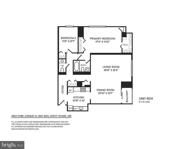 $400,000 | 4601 North Park Avenue, Unit 604, Chevy Chase, MD 20815
