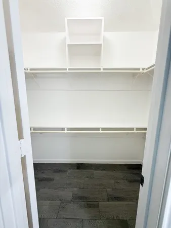 a close view of closet