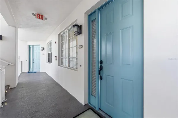 a view of a hallway with a hallway