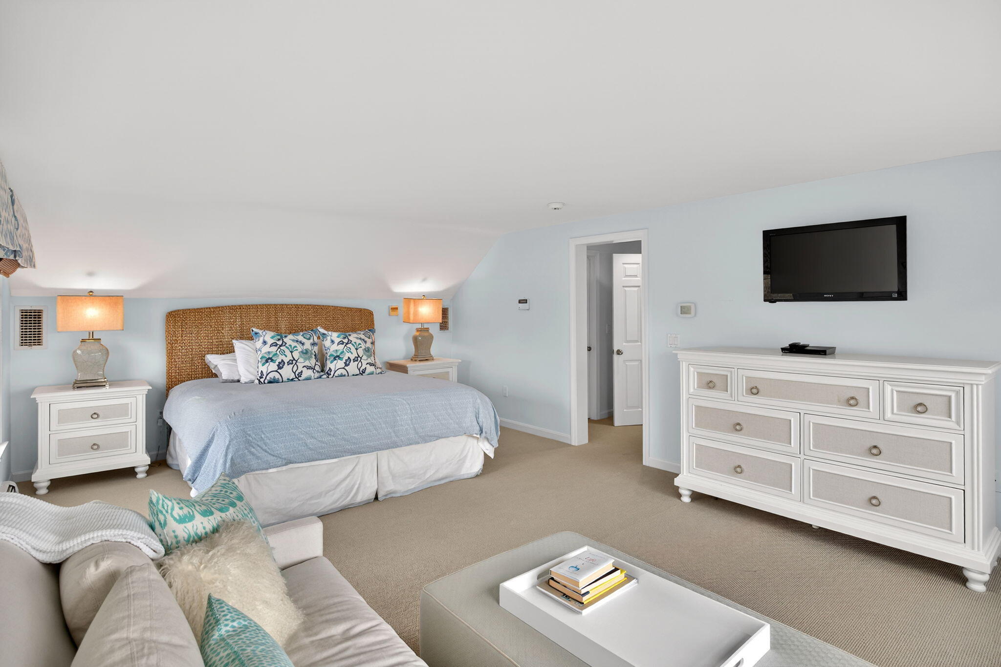 346 Morris Island Road Chatham, MA 02633 - Photo 23 of 33 a bedroom with a bed and flat screen tv