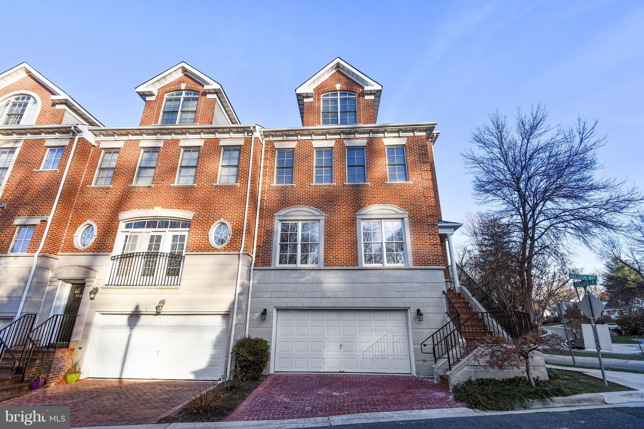 8501 Halston Way Bethesda, MD 20814 - Photo 29 of 29 End Unit, All Brick, 2 Car Garage,4 level