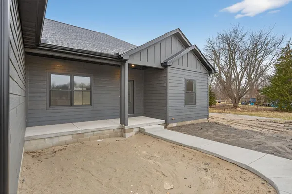 a backyard of a house