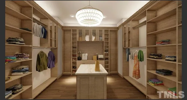 a view of a walk in closet