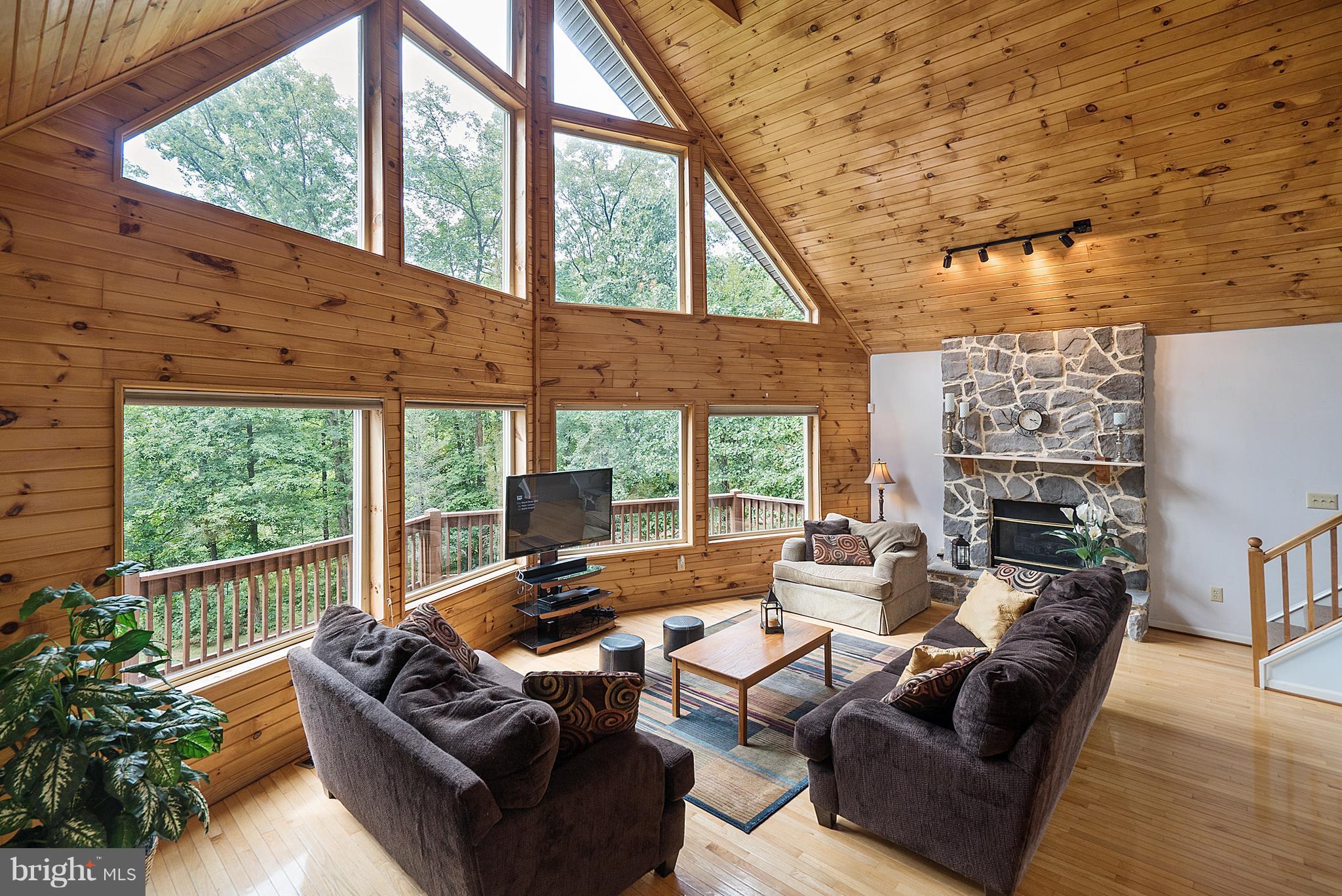 718 Freezeland Road Linden, VA 22642 - Photo 4 of 30 Family Room vaulted Ceilings & wall of Windows