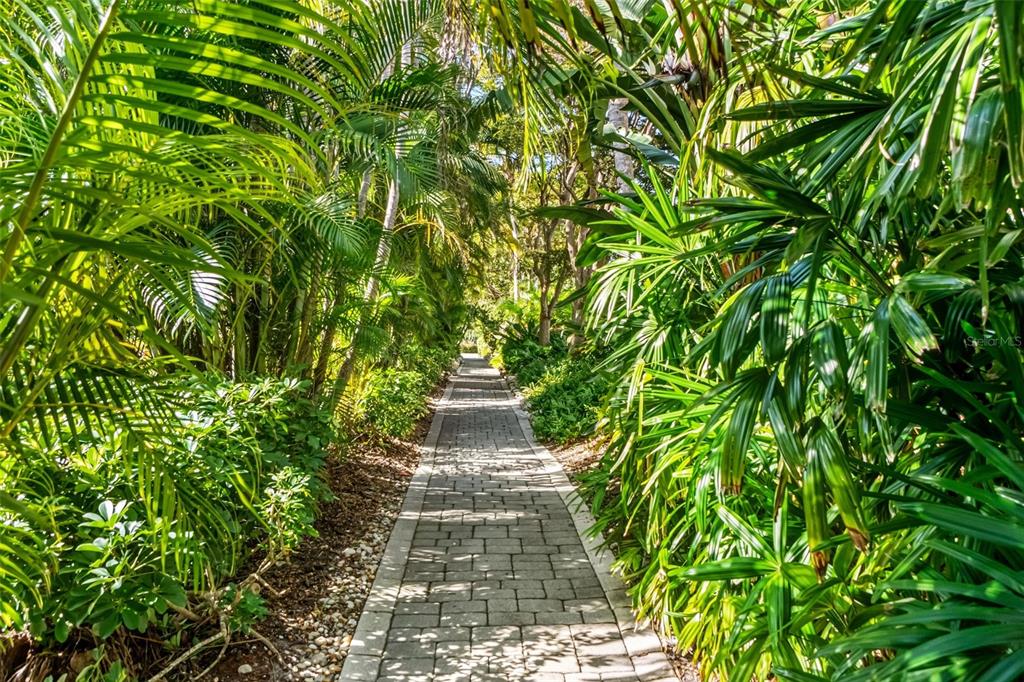5382 Sandhamn Place Longboat Key, FL 34228 - Photo 39 of 55 a view of a pathway both side of yard