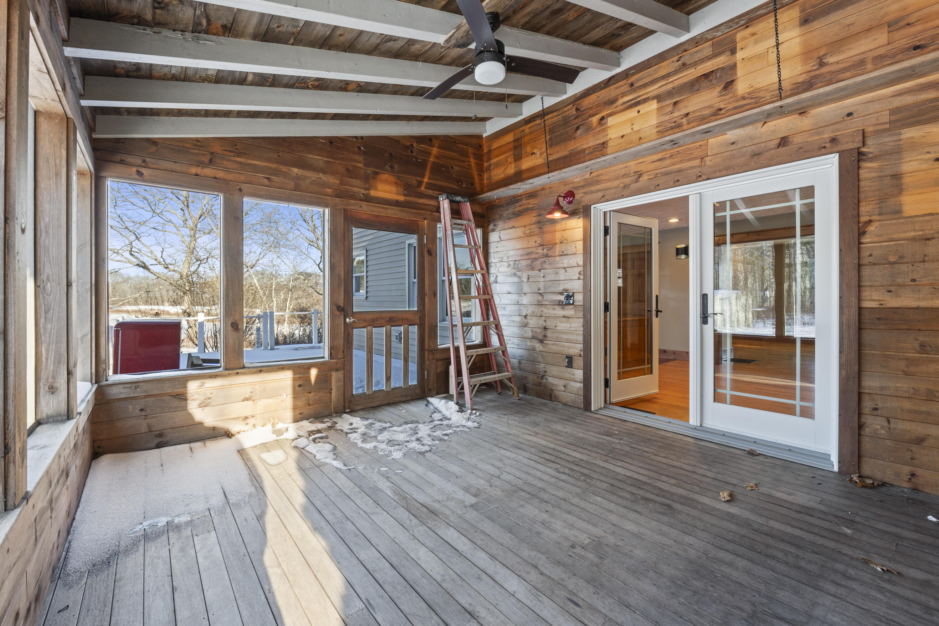 467 Bay Road Bowdoinham, ME 04008 - Photo 17 of 86 Screened Porch/Door to Dining Room