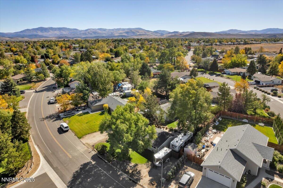 1231 Manhattan Way Gardnerville, NV 89460 - Photo 45 of 45 an aerial view of residential house with outdoor space and mountain view