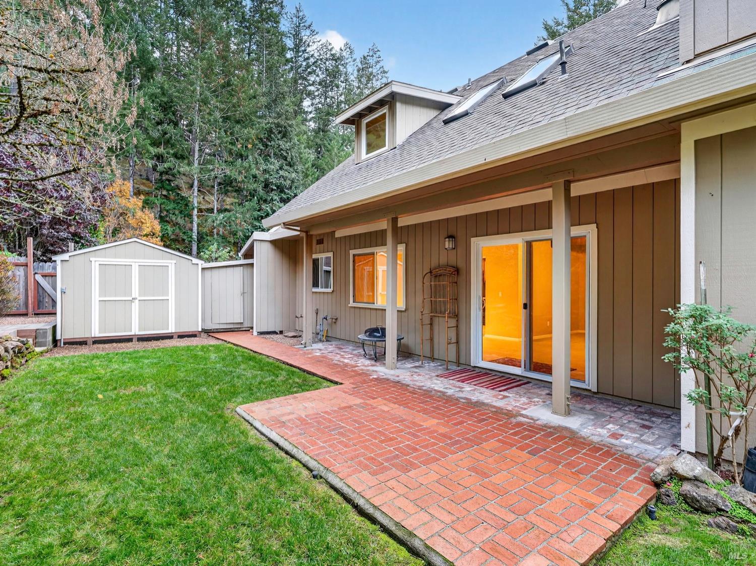 1290 Adobe Canyon Road Kenwood, CA 95452 - Photo 27 of 62 a front view of house with yard and outdoor seating