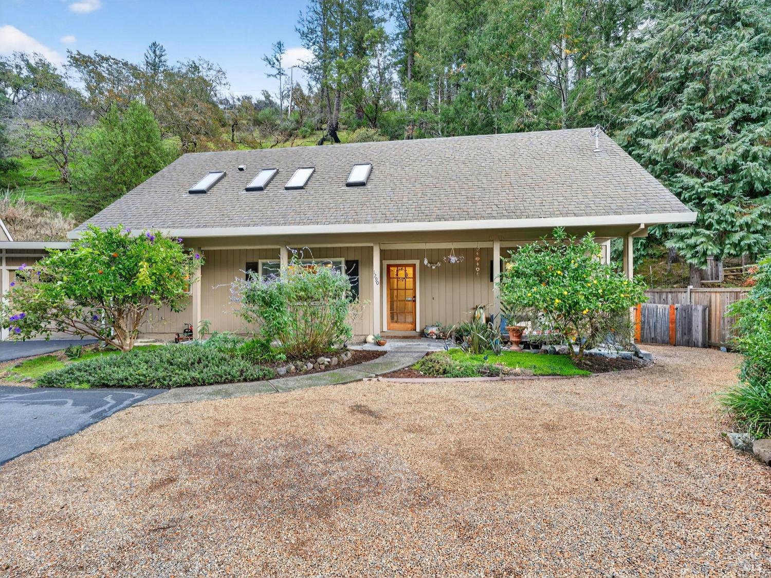 1290 Adobe Canyon Road Kenwood, CA 95452 - Photo 48 of 62 front view of a house with a yard