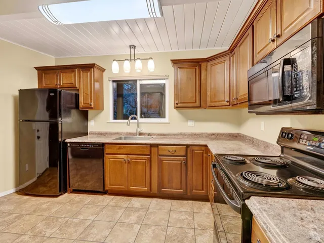 a view of a room with a window