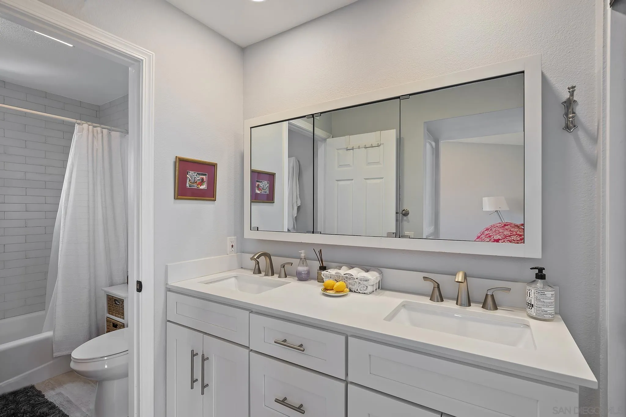 7015 Lavender Way Carlsbad, CA 92011 - Photo 29 of 67 a bathroom with a sink and a mirror