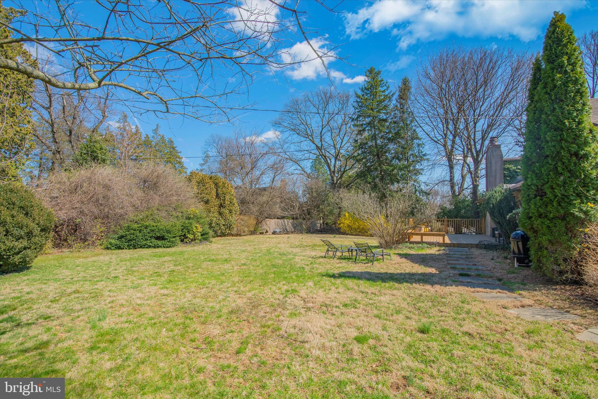 655 Lindley Road Glenside, PA 19038 - Photo 7 of 35 Back yard has plenty of room for a pool or gardens