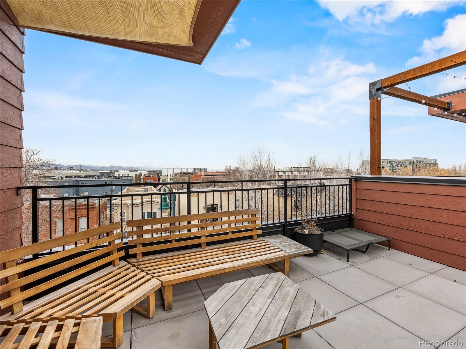 2350 Tremont Place, Unit 6 Denver, CO 80205 - Photo 34 of 40 a view of balcony with wooden floor