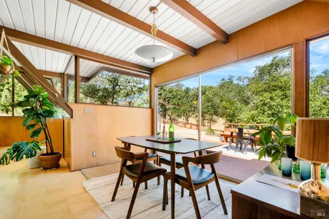 a outdoor view with a sitting space