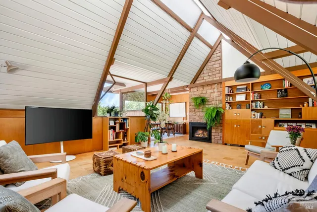 a outdoor space with patio furniture