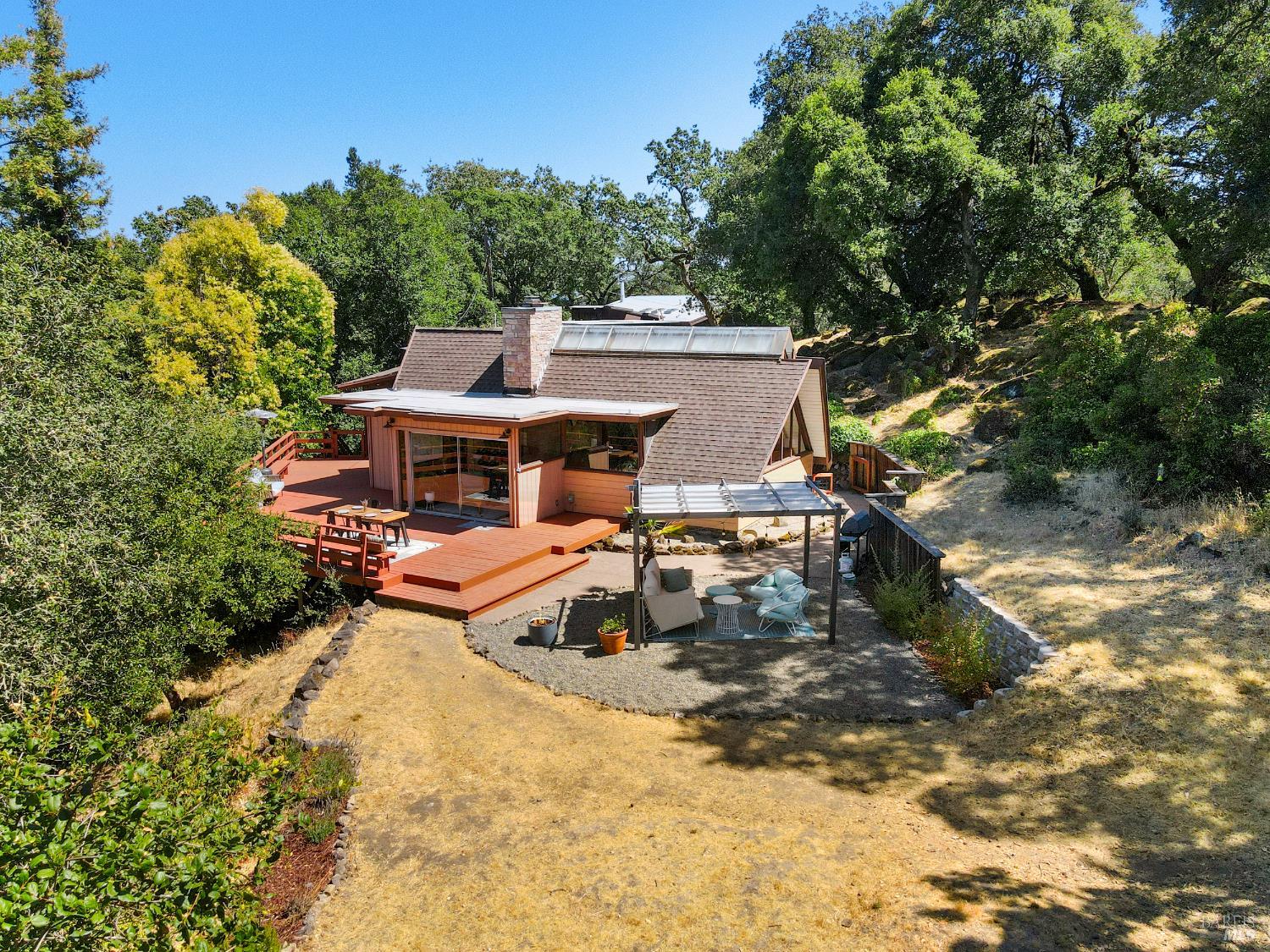 2140 Hyland Court Santa Rosa, CA 95404 - Photo 47 of 51 an aerial view of a house with garden space and trees