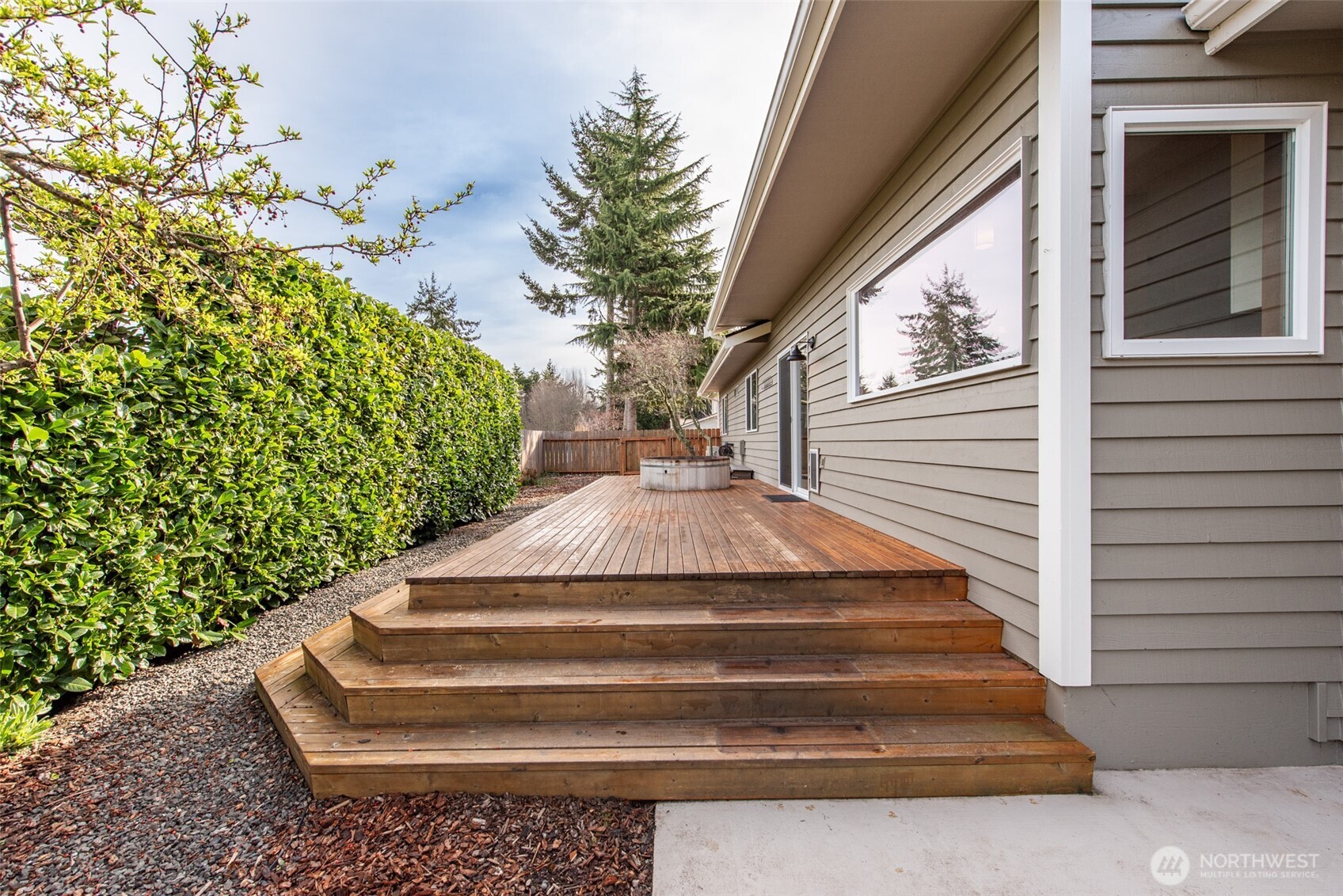 151 Nicole Place Sequim, WA 98382 - Photo 17 of 40 a balcony view with a garden