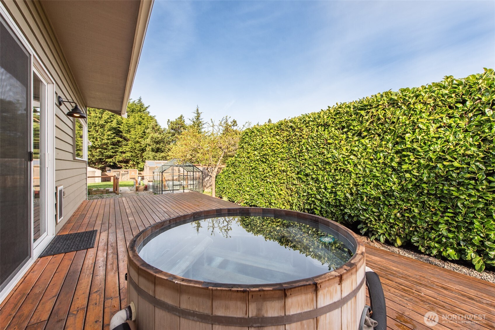 151 Nicole Place Sequim, WA 98382 - Photo 18 of 40 a view of a balcony with an outdoor seating