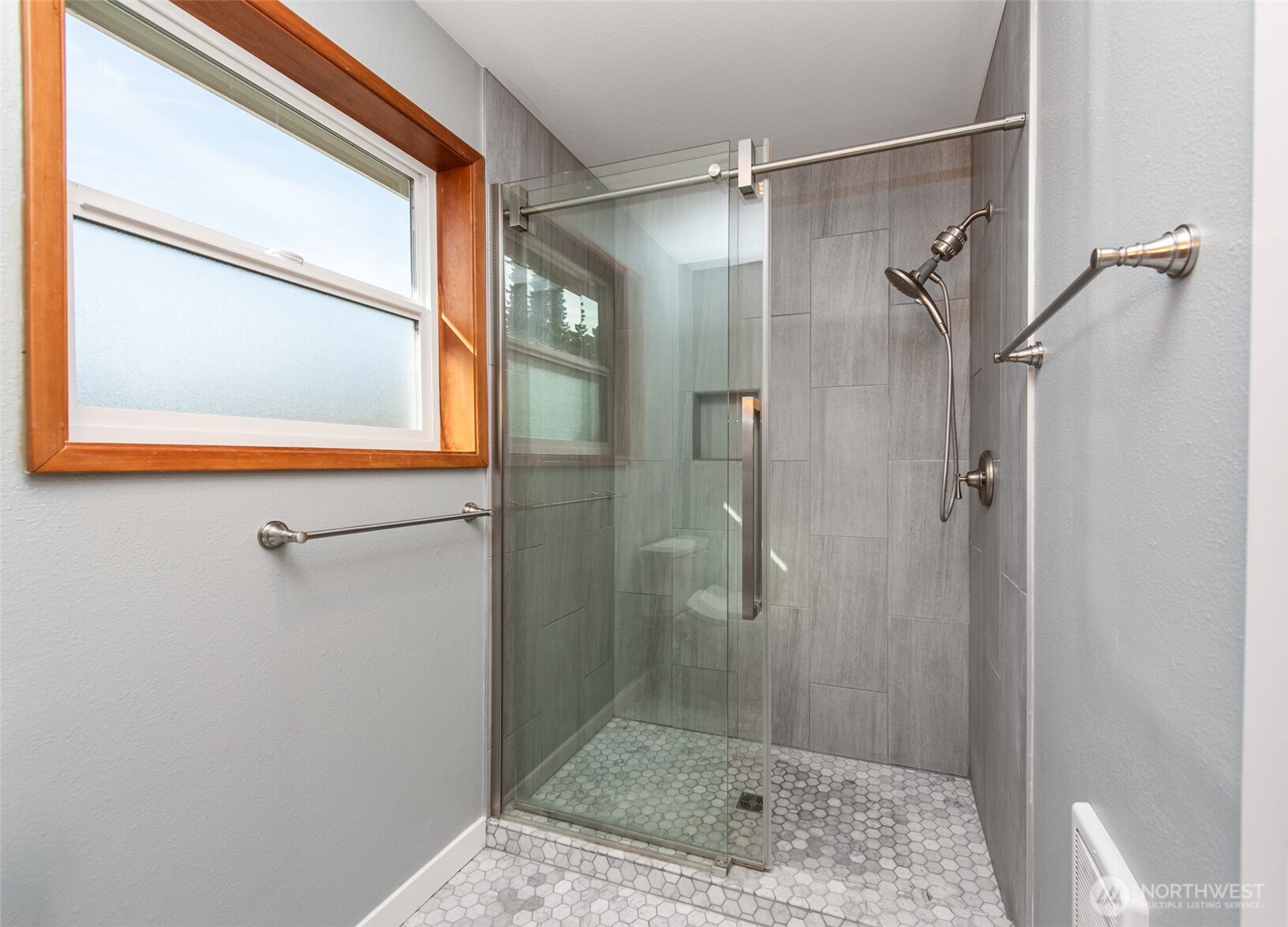 151 Nicole Place Sequim, WA 98382 - Photo 24 of 40 a bathroom with a shower and a window