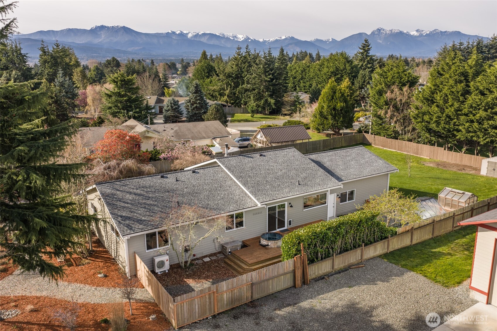 151 Nicole Place Sequim, WA 98382 - Photo 3 of 40 an aerial view of a house with a garden