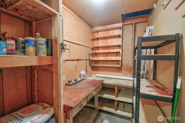 a view of storage and utility room