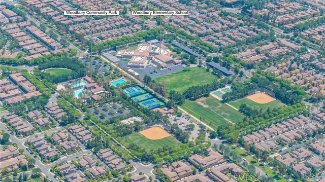 an aerial view of a city