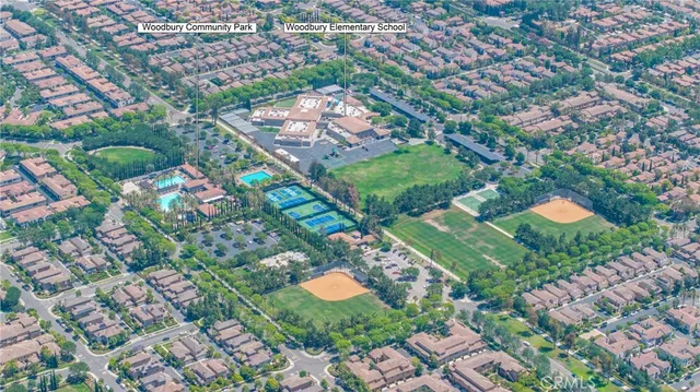 an aerial view of a city