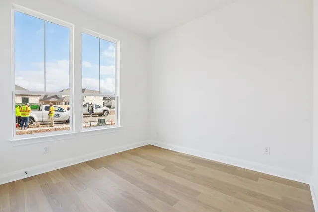 an empty room with a window