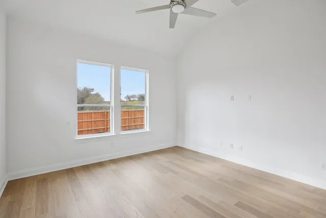 an empty room with a window