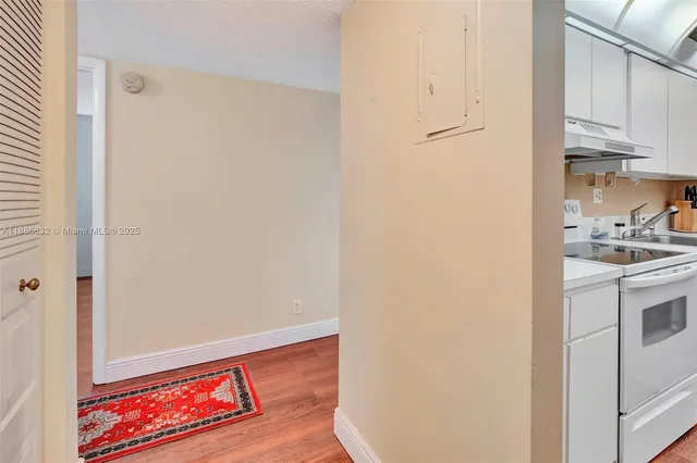 a bedroom with a bed and a table