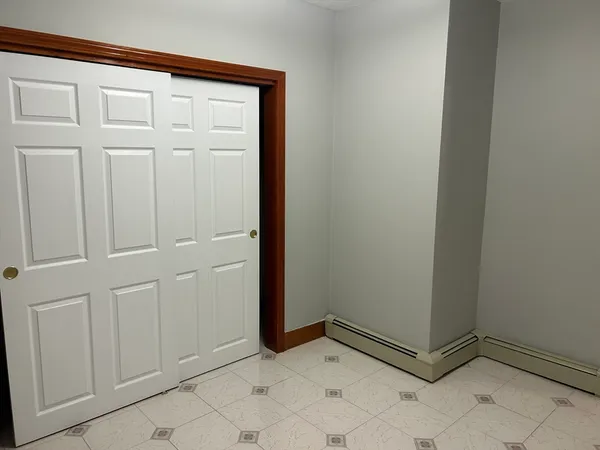 an empty room with a window