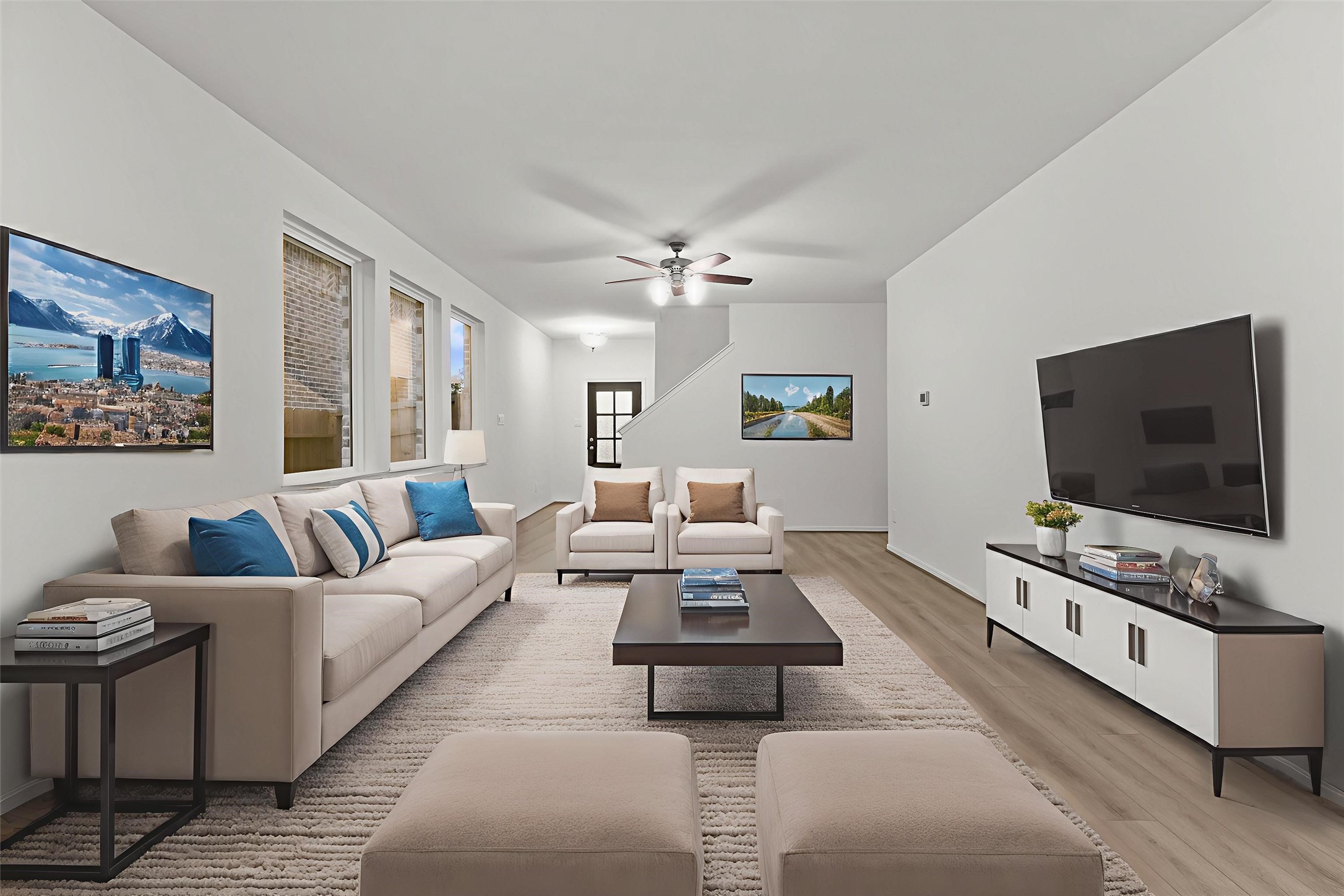 19111 Hazel Firs Court Magnolia, TX 77355 - Photo 5 of 34 a living room with furniture and a flat screen tv