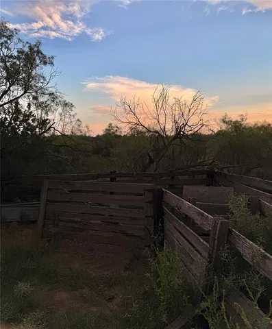 a view of a field of grass and trees