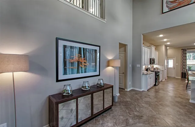 a view of entryway with wooden floor