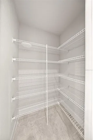 a empty closet with white paint