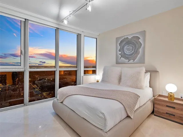 a view of a city with ocean view