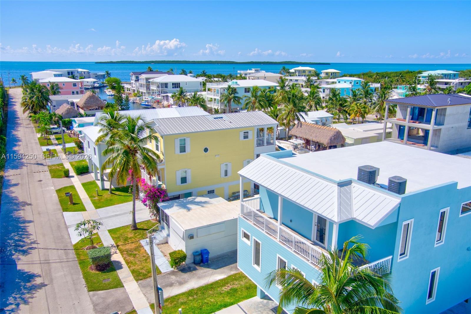 84 Coral Way Key Largo, FL 33037 - Photo 46 of 55 Street aerial view to the Ocean side